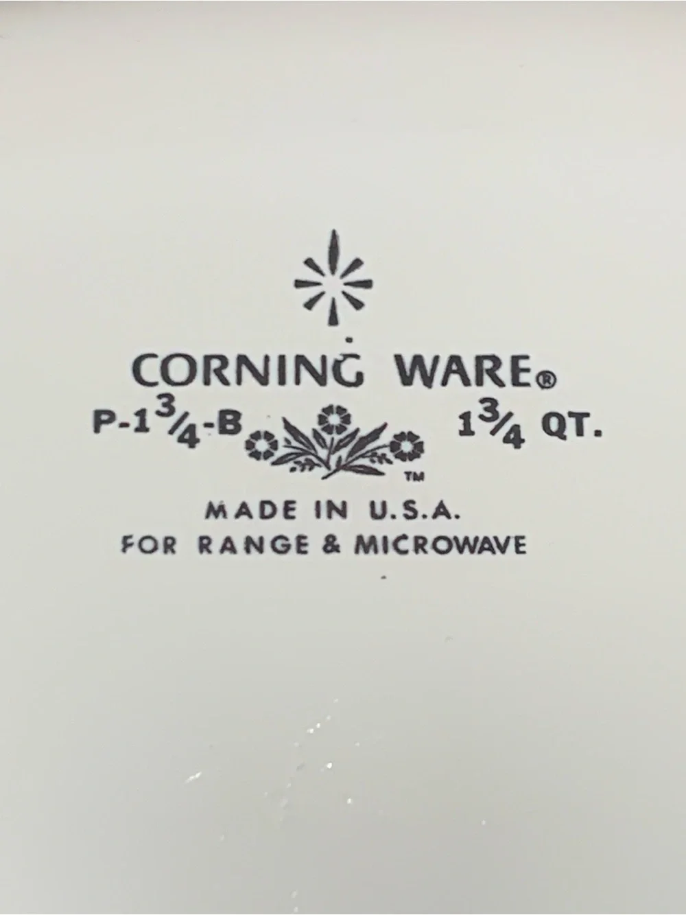 Vintage Corning Ware Blue Cornflower 1¾ Qt Casserole Dish with Lid – P-1¾-B
